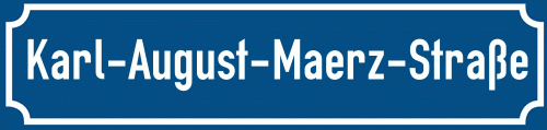 Straßenschild Karl-August-Maerz-Straße
