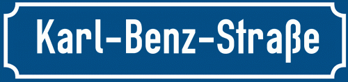 Straßenschild Karl-Benz-Straße