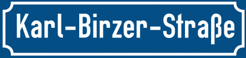 Straßenschild Karl-Birzer-Straße
