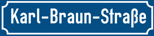Straßenschild Karl-Braun-Straße