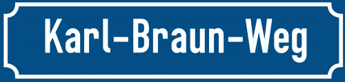 Straßenschild Karl-Braun-Weg
