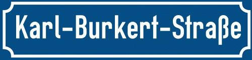 Straßenschild Karl-Burkert-Straße