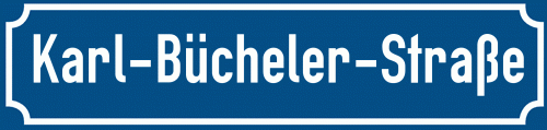 Straßenschild Karl-Bücheler-Straße