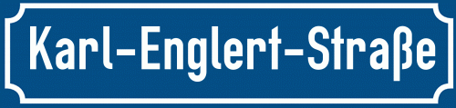 Straßenschild Karl-Englert-Straße