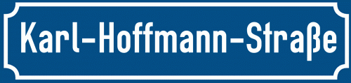 Straßenschild Karl-Hoffmann-Straße