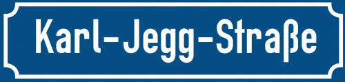 Straßenschild Karl-Jegg-Straße