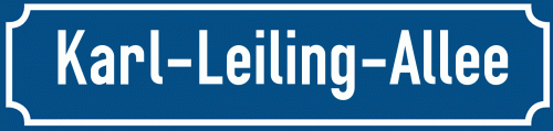 Straßenschild Karl-Leiling-Allee