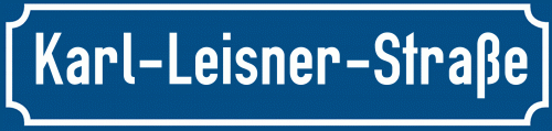 Straßenschild Karl-Leisner-Straße zum kostenlosen Download