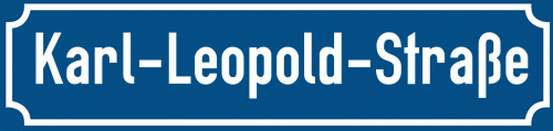 Straßenschild Karl-Leopold-Straße
