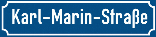 Straßenschild Karl-Marin-Straße