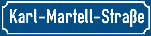Straßenschild Karl-Martell-Straße