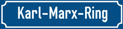 Straßenschild Karl-Marx-Ring