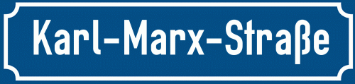 Straßenschild Karl-Marx-Straße zum kostenlosen Download