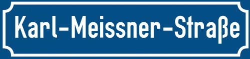 Straßenschild Karl-Meissner-Straße