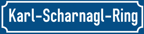 Straßenschild Karl-Scharnagl-Ring