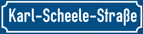 Straßenschild Karl-Scheele-Straße