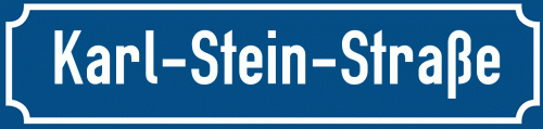 Straßenschild Karl-Stein-Straße