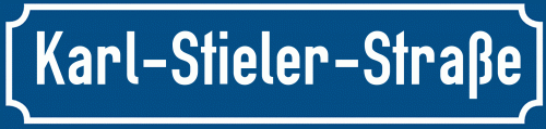 Straßenschild Karl-Stieler-Straße