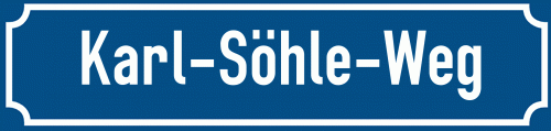 Straßenschild Karl-Söhle-Weg