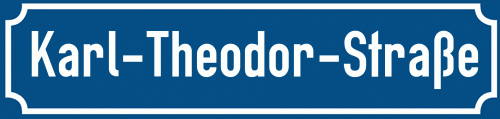 Straßenschild Karl-Theodor-Straße