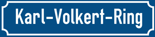 Straßenschild Karl-Volkert-Ring