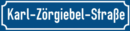 Straßenschild Karl-Zörgiebel-Straße