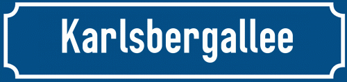 Straßenschild Karlsbergallee