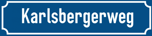 Straßenschild Karlsbergerweg