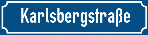 Straßenschild Karlsbergstraße