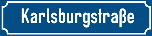 Straßenschild Karlsburgstraße