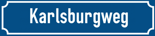 Straßenschild Karlsburgweg