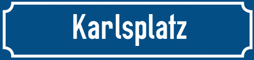 Straßenschild Karlsplatz