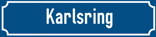 Straßenschild Karlsring