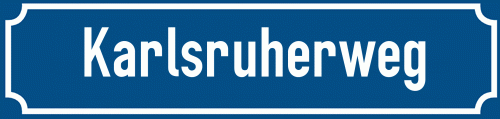 Straßenschild Karlsruherweg