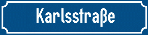 Straßenschild Karlsstraße