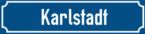 Straßenschild Karlstadt