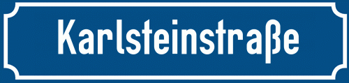 Straßenschild Karlsteinstraße