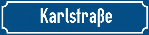 Straßenschild Karlstraße
