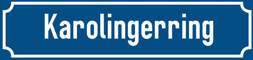 Straßenschild Karolingerring