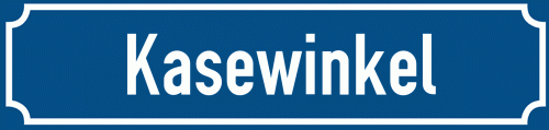Straßenschild Kasewinkel