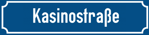 Straßenschild Kasinostraße