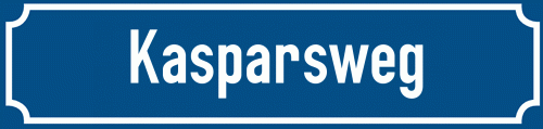 Straßenschild Kasparsweg