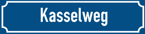 Straßenschild Kasselweg