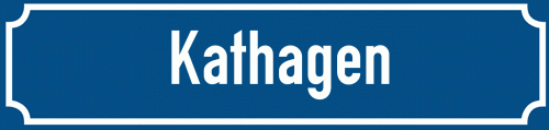 Straßenschild Kathagen