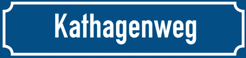 Straßenschild Kathagenweg