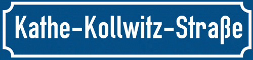 Straßenschild Kathe-Kollwitz-Straße