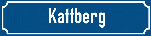 Straßenschild Kattberg