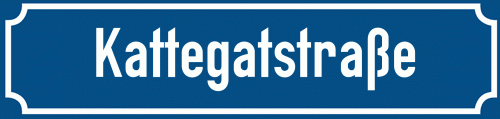 Straßenschild Kattegatstraße zum kostenlosen Download