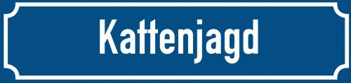 Straßenschild Kattenjagd zum kostenlosen Download