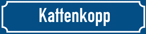 Straßenschild Kattenkopp zum kostenlosen Download